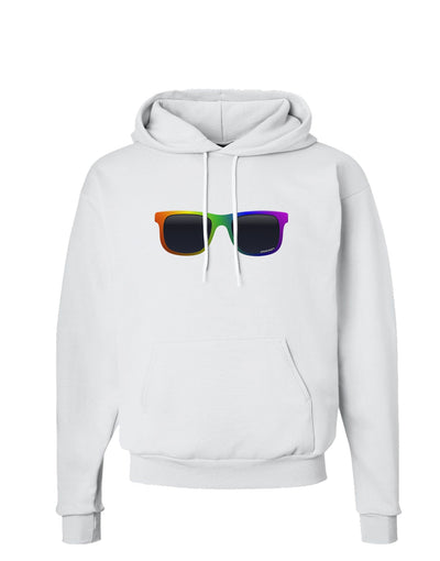 Pride Rainbow Glasses Hoodie Sweatshirt by TooLoud-Hoodie-TooLoud-White-Small-Davson Sales