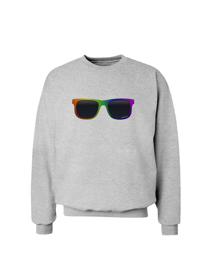 Pride Rainbow Glasses Sweatshirt by TooLoud-Sweatshirts-TooLoud-AshGray-Small-Davson Sales