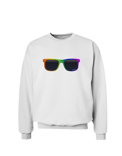 Pride Rainbow Glasses Sweatshirt by TooLoud-Sweatshirts-TooLoud-White-Small-Davson Sales