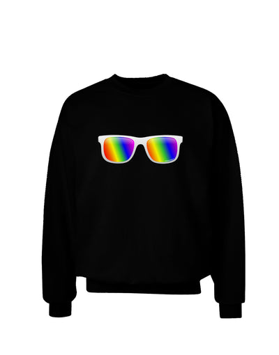 Pride Rainbow Lenses Adult Dark Sweatshirt by TooLoud-Sweatshirts-TooLoud-Black-Small-Davson Sales