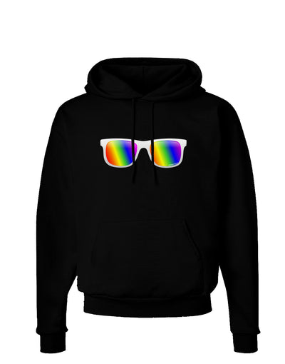 Pride Rainbow Lenses Dark Hoodie Sweatshirt by TooLoud-Hoodie-TooLoud-Black-Small-Davson Sales