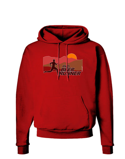 Pro Beer Runner Man Dark Hoodie Sweatshirt-Hoodie-TooLoud-Red-Small-Davson Sales