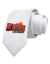 Pro Beer Runner Man Printed White Necktie