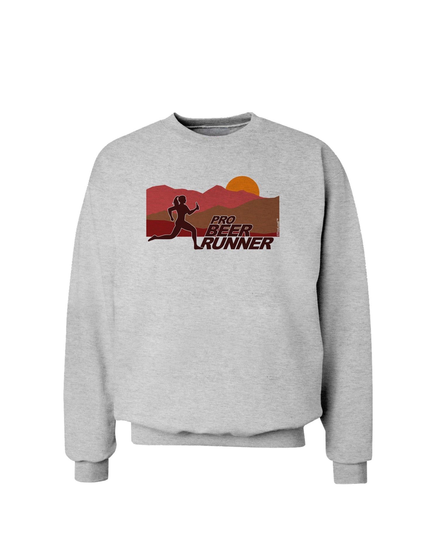 Pro Beer Runner Woman Sweatshirt-Sweatshirts-TooLoud-AshGray-Small-Davson Sales