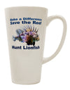 Protect the Coral Reef - Lionfish Hunting 16 Ounce Conical Latte Coffee Mug - TooLoud-Conical Latte Mug-TooLoud-White-Davson Sales