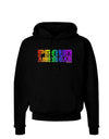 Proud American Rainbow Text Dark Hoodie Sweatshirt by TooLoud-Hoodie-TooLoud-Black-Small-Davson Sales