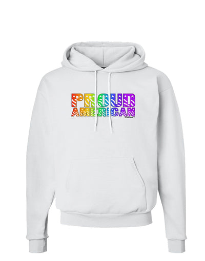 Proud American Rainbow Text Hoodie Sweatshirt by TooLoud-Hoodie-TooLoud-White-Small-Davson Sales