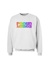 Proud American Rainbow Text Sweatshirt by TooLoud-Sweatshirts-TooLoud-White-Small-Davson Sales