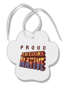 Proud Arizona Native Paw Print Shaped Ornament-Ornament-TooLoud-White-Davson Sales