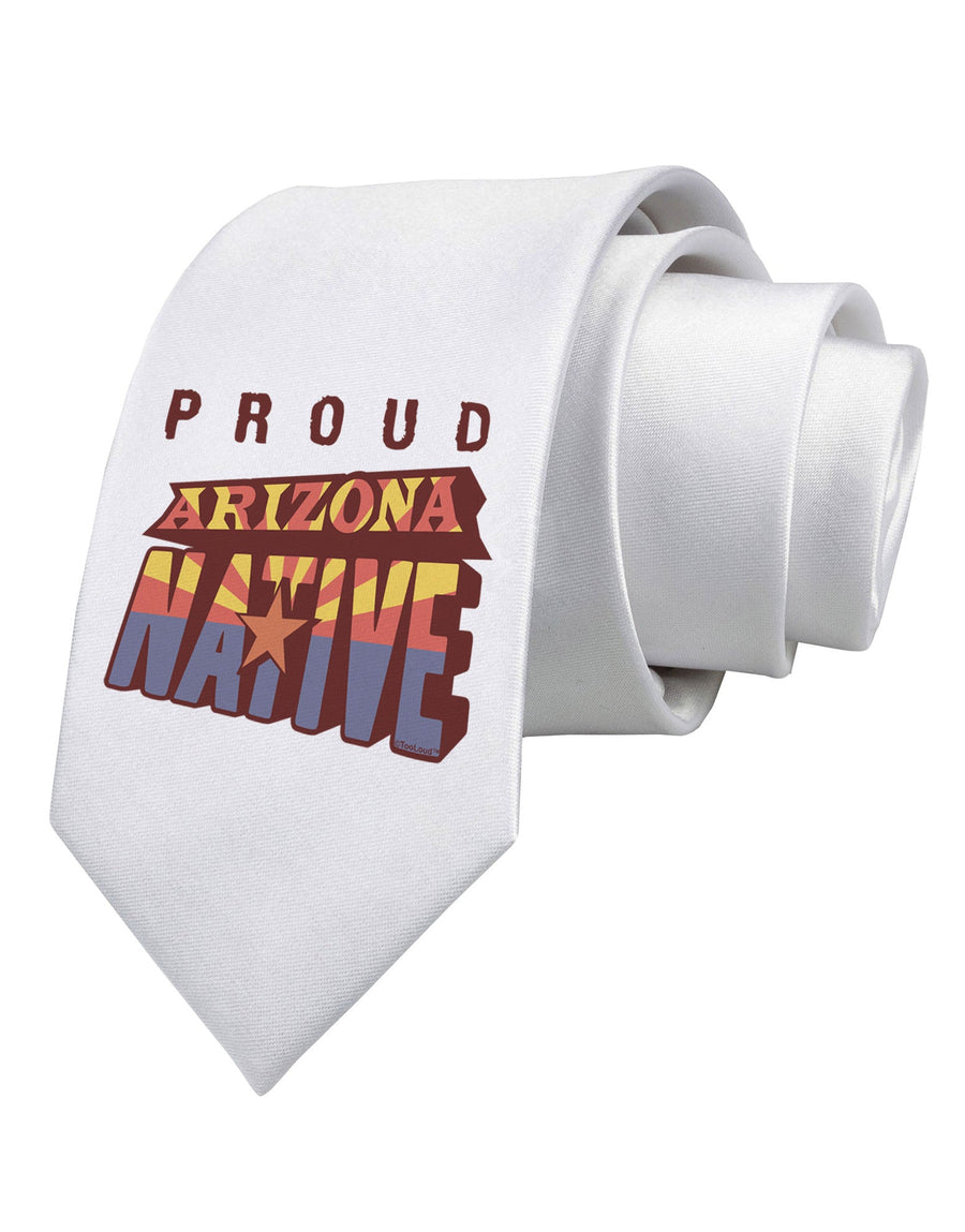 Proud Arizona Native Printed White Necktie