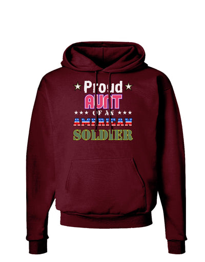 Proud Aunt of an American Soldier Dark Hoodie Sweatshirt-Hoodie-TooLoud-Maroon-Small-Davson Sales