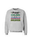 Proud Cousin of an American Soldier Sweatshirt-Sweatshirts-TooLoud-AshGray-Small-Davson Sales