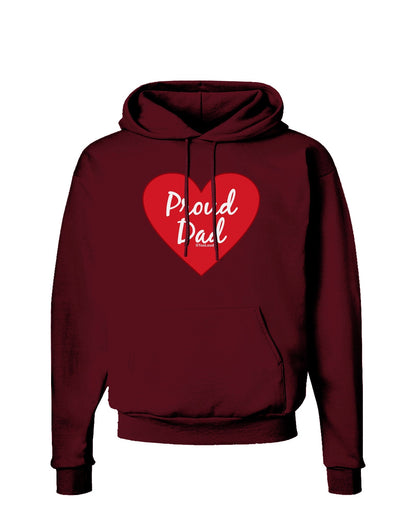 Proud Dad Heart Dark Hoodie Sweatshirt by TooLoud-Hoodie-TooLoud-Maroon-Small-Davson Sales