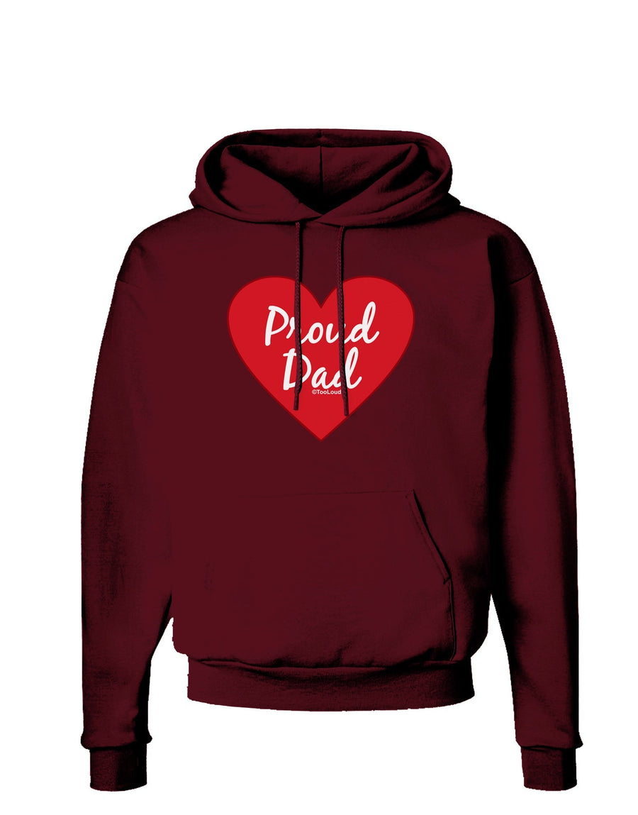 Proud Dad Heart Dark Hoodie Sweatshirt by TooLoud-Hoodie-TooLoud-Black-Small-Davson Sales