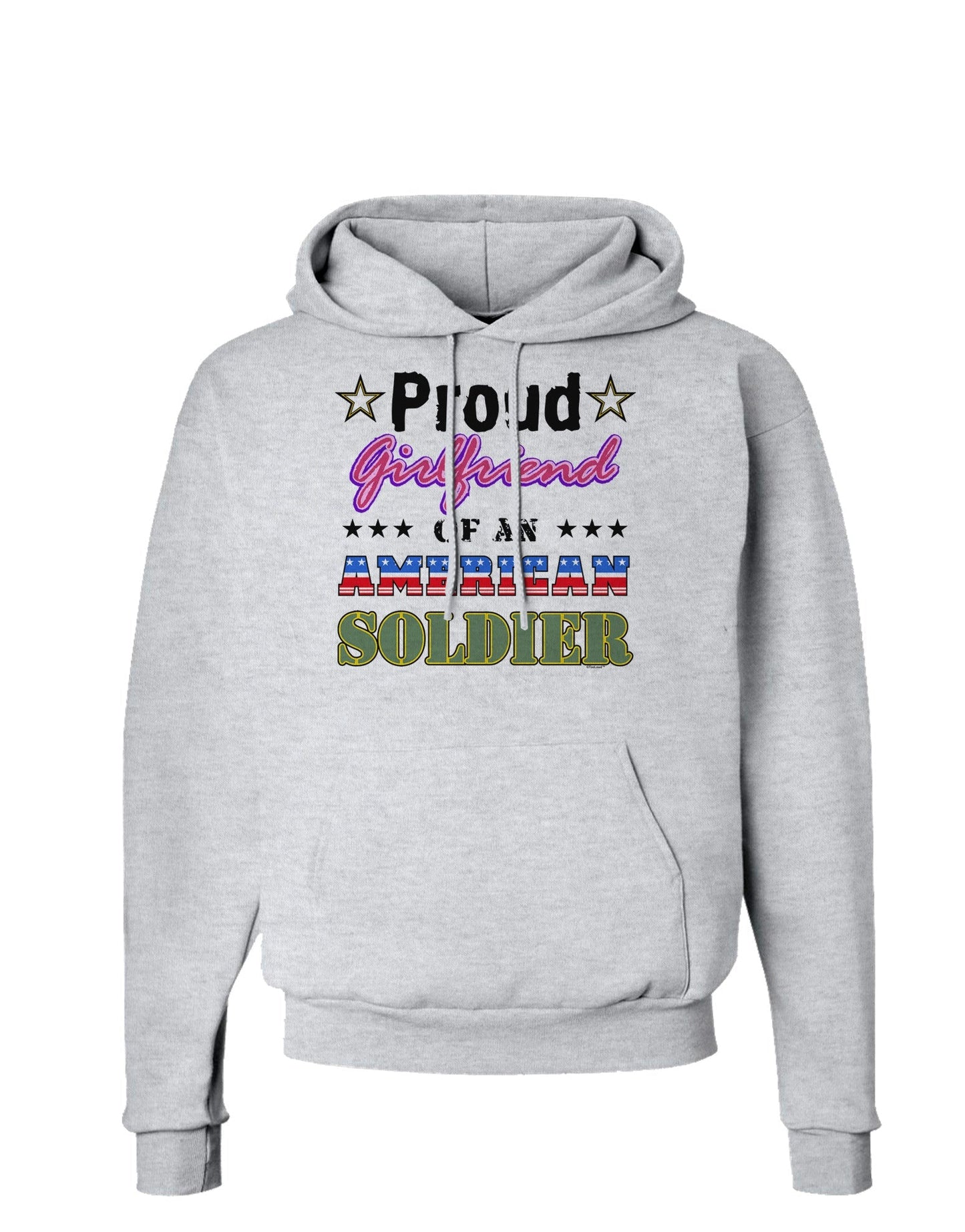 Proud Girlfriend of an American Soldier Hoodie Sweatshirt-Hoodie-TooLoud-AshGray-Small-Davson Sales