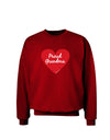 Proud Grandma Heart Adult Dark Sweatshirt-Sweatshirts-TooLoud-Deep-Red-Small-Davson Sales