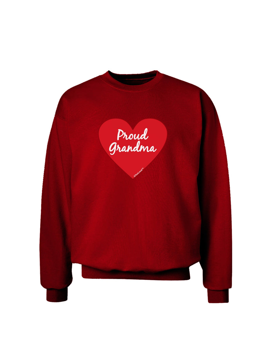 Proud Grandma Heart Adult Dark Sweatshirt-Sweatshirts-TooLoud-Black-Small-Davson Sales