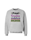 Proud Grandma of an American Soldier Sweatshirt-Sweatshirts-TooLoud-AshGray-Small-Davson Sales