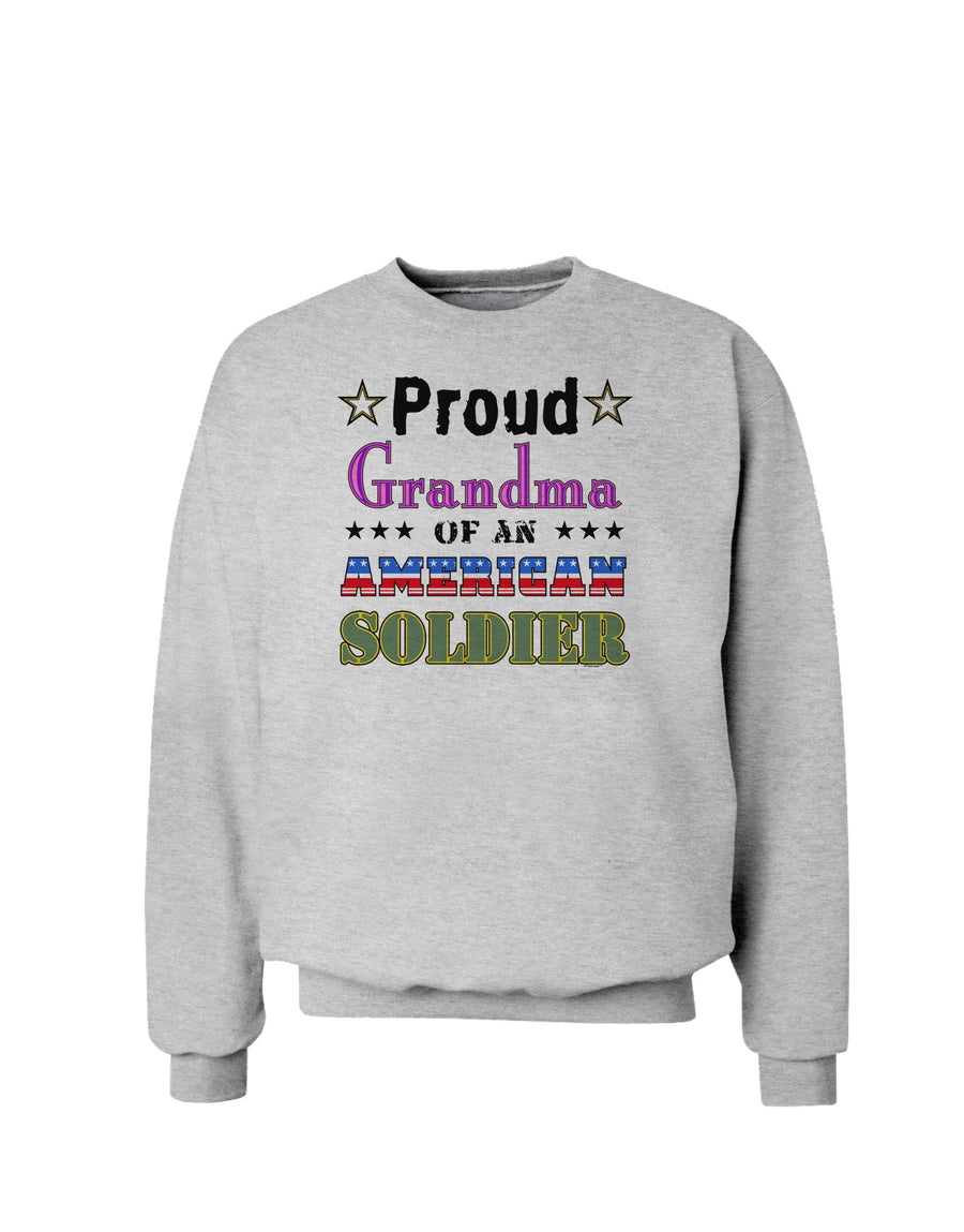 Proud Grandma of an American Soldier Sweatshirt-Sweatshirts-TooLoud-White-Small-Davson Sales