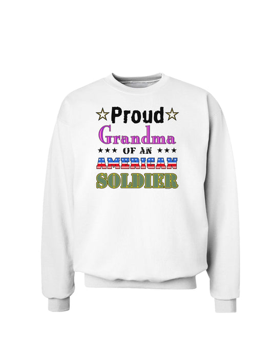 Proud Grandma of an American Soldier Sweatshirt-Sweatshirts-TooLoud-White-Small-Davson Sales