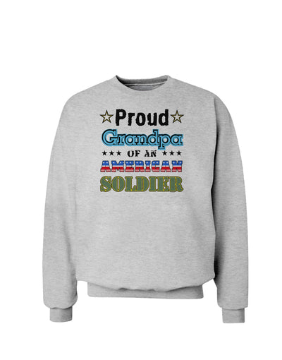 Proud Grandpa of an American Soldier Sweatshirt-Sweatshirts-TooLoud-AshGray-Small-Davson Sales