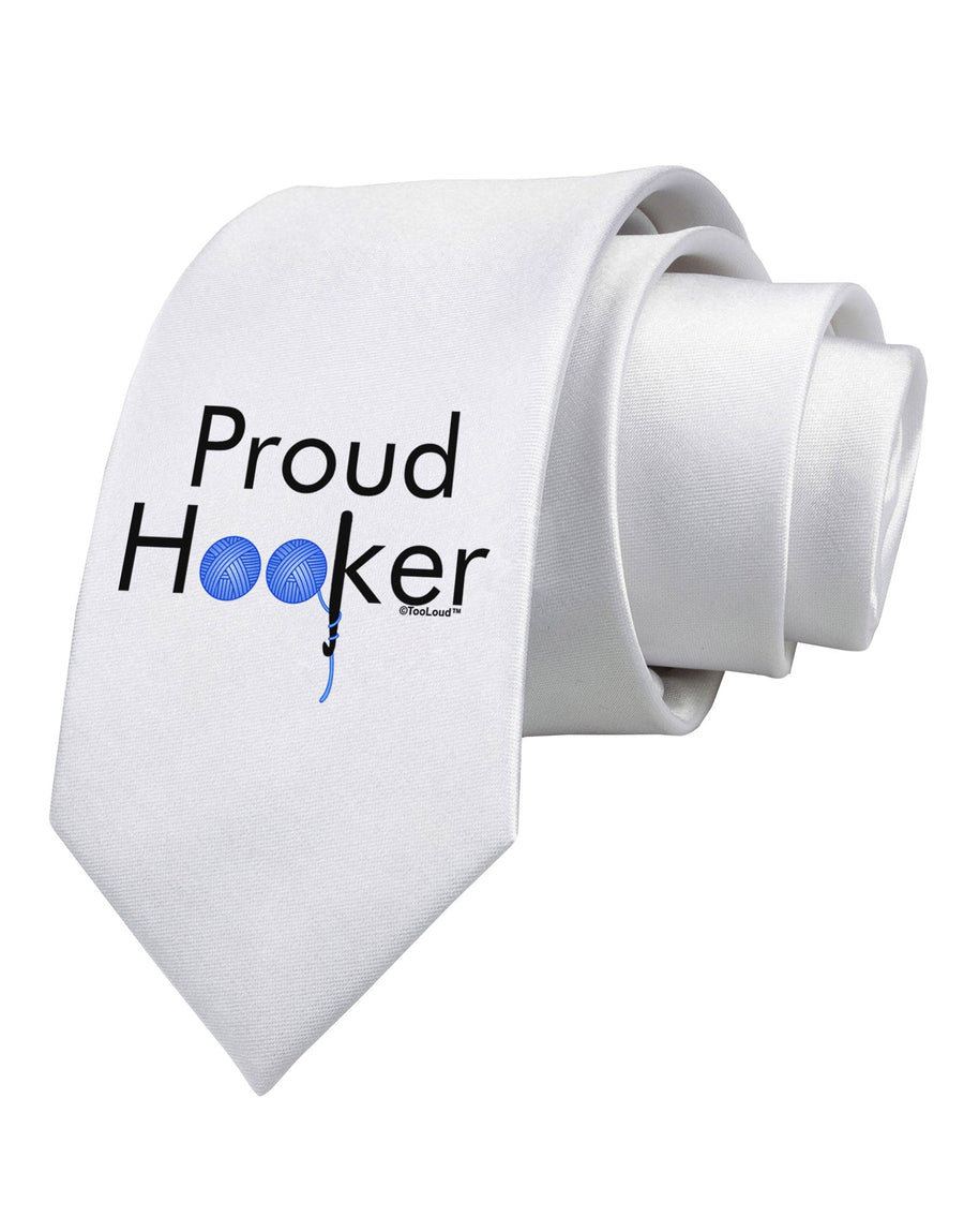 Proud Hooker Printed White Necktie