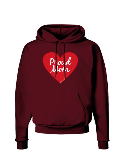 Proud Mom Heart Dark Hoodie Sweatshirt-Hoodie-TooLoud-Maroon-Small-Davson Sales