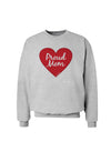 Proud Mom Heart Sweatshirt-Sweatshirts-TooLoud-AshGray-Small-Davson Sales