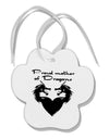 Proud Mother of Dragons Paw Print Shaped Ornament by TooLoud-Ornament-TooLoud-White-Davson Sales