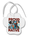 Proud Native American Paw Print Shaped Ornament-Ornament-TooLoud-White-Davson Sales