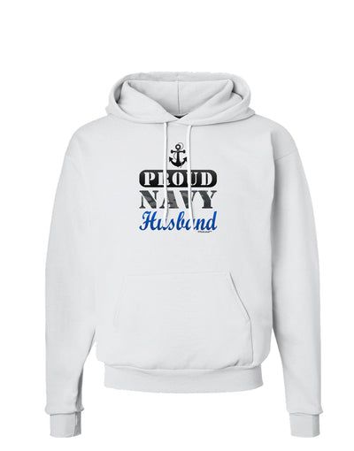 Proud Navy Husband Hoodie Sweatshirt-Hoodie-TooLoud-White-Small-Davson Sales