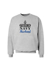 Proud Navy Husband Sweatshirt-Sweatshirts-TooLoud-AshGray-Small-Davson Sales