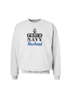 Proud Navy Husband Sweatshirt-Sweatshirts-TooLoud-White-Small-Davson Sales