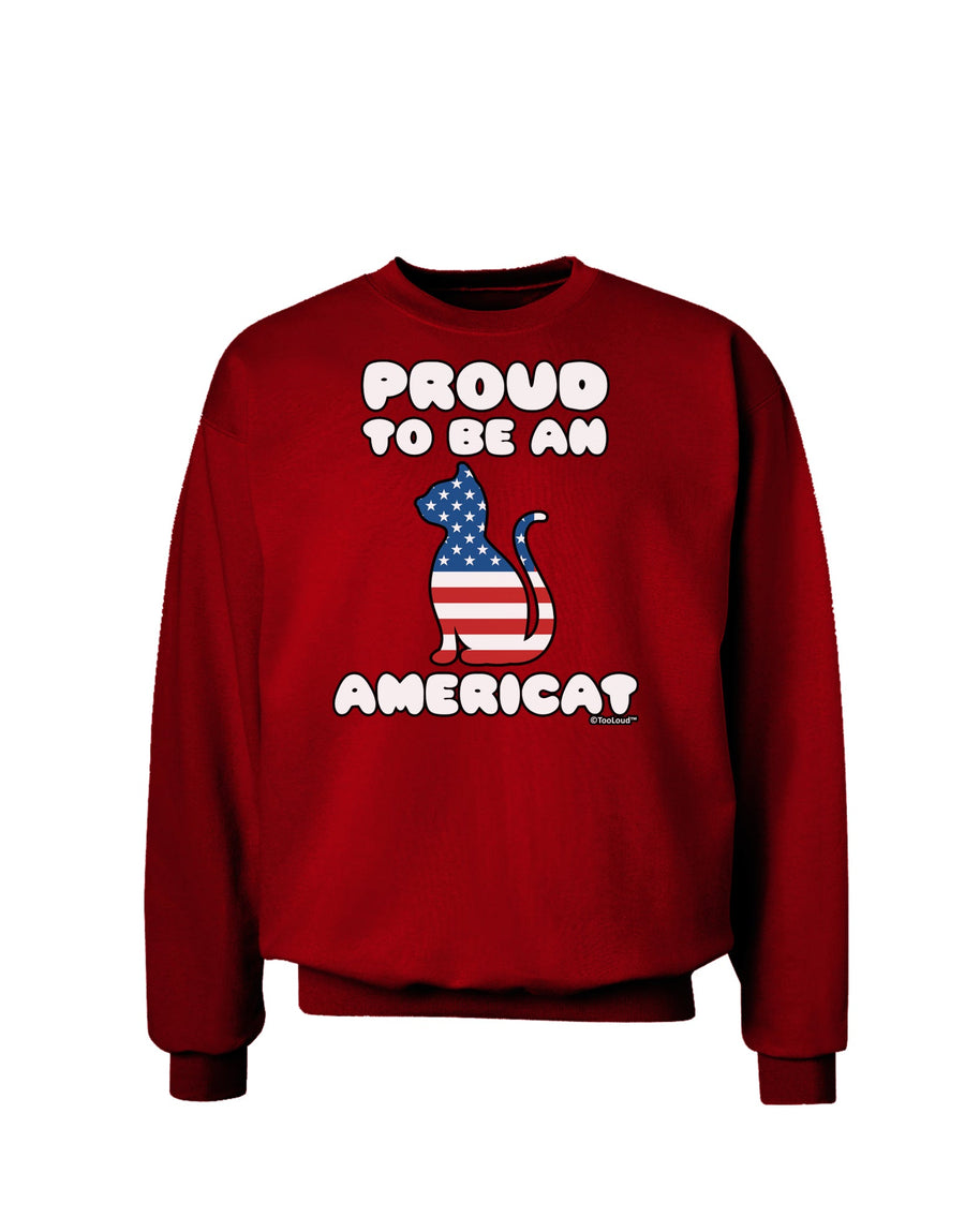 Proud to Be an Americat Adult Dark Sweatshirt by TooLoud-Sweatshirts-TooLoud-Black-Small-Davson Sales