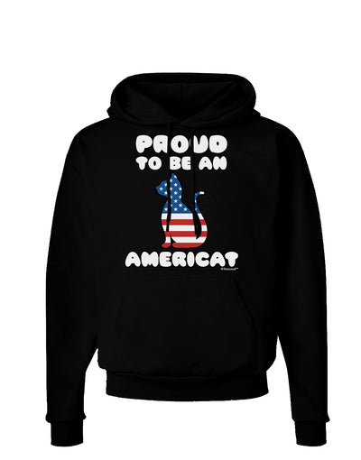 Proud to Be an Americat Dark Hoodie Sweatshirt by TooLoud-Hoodie-TooLoud-Black-Small-Davson Sales