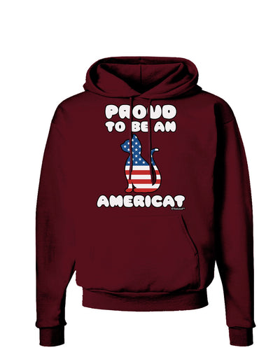 Proud to Be an Americat Dark Hoodie Sweatshirt by TooLoud-Hoodie-TooLoud-Maroon-Small-Davson Sales