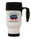 Proud To Be Libertarian Stainless Steel 14oz Travel Mug-Travel Mugs-TooLoud-White-Davson Sales