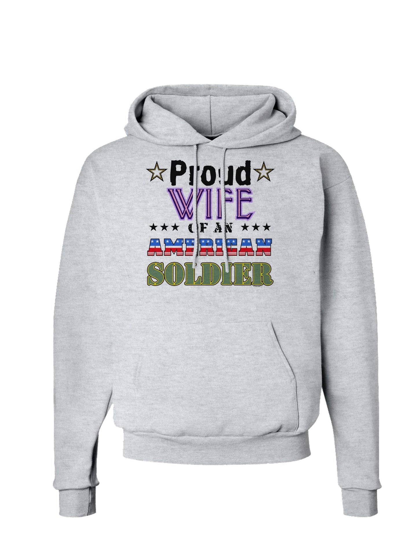 Proud Wife of an American Soldier Hoodie Sweatshirt-Hoodie-TooLoud-AshGray-Small-Davson Sales