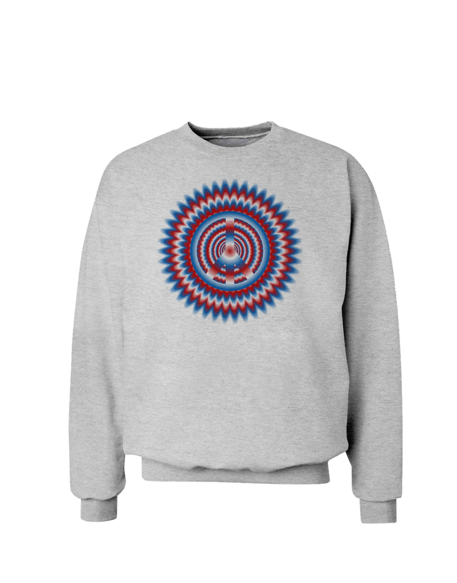 Psychedelic Peace Patriotic Sweatshirt-Sweatshirts-TooLoud-White-Small-Davson Sales