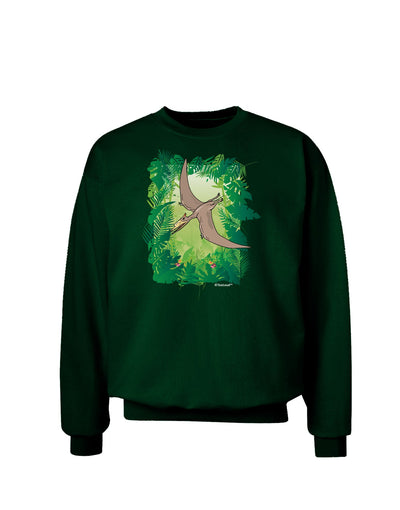 Pterosaurs - Without Name Adult Dark Sweatshirt by TooLoud-Sweatshirts-TooLoud-Deep-Forest-Green-Small-Davson Sales