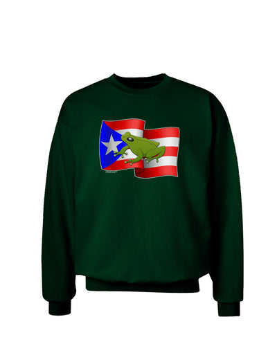 Puerto Rico Coqui Adult Dark Sweatshirt-Sweatshirts-TooLoud-Deep-Forest-Green-Small-Davson Sales