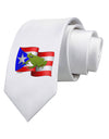 Puerto Rico Coqui Printed White Necktie