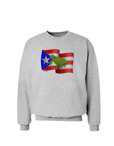 Puerto Rico Coqui Sweatshirt-Sweatshirts-TooLoud-AshGray-Small-Davson Sales