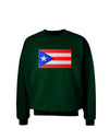 Puerto Rico Flag Adult Dark Sweatshirt-Sweatshirts-TooLoud-Deep-Forest-Green-Small-Davson Sales