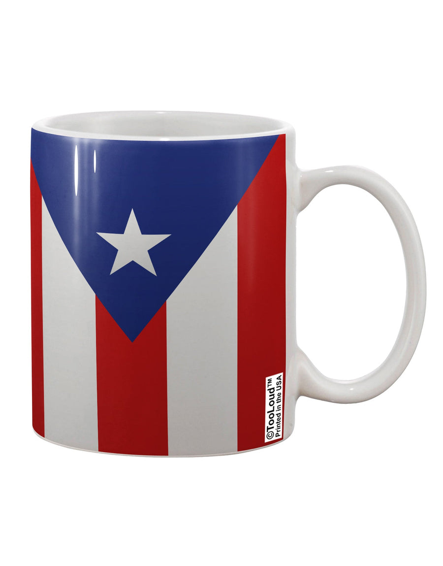 Puerto Rico Flag AOP Printed 11 oz Coffee Mug - The Perfect Drinkware for Displaying Your Puerto Rican Pride TooLoud-11 OZ Coffee Mug-TooLoud-White-Davson Sales