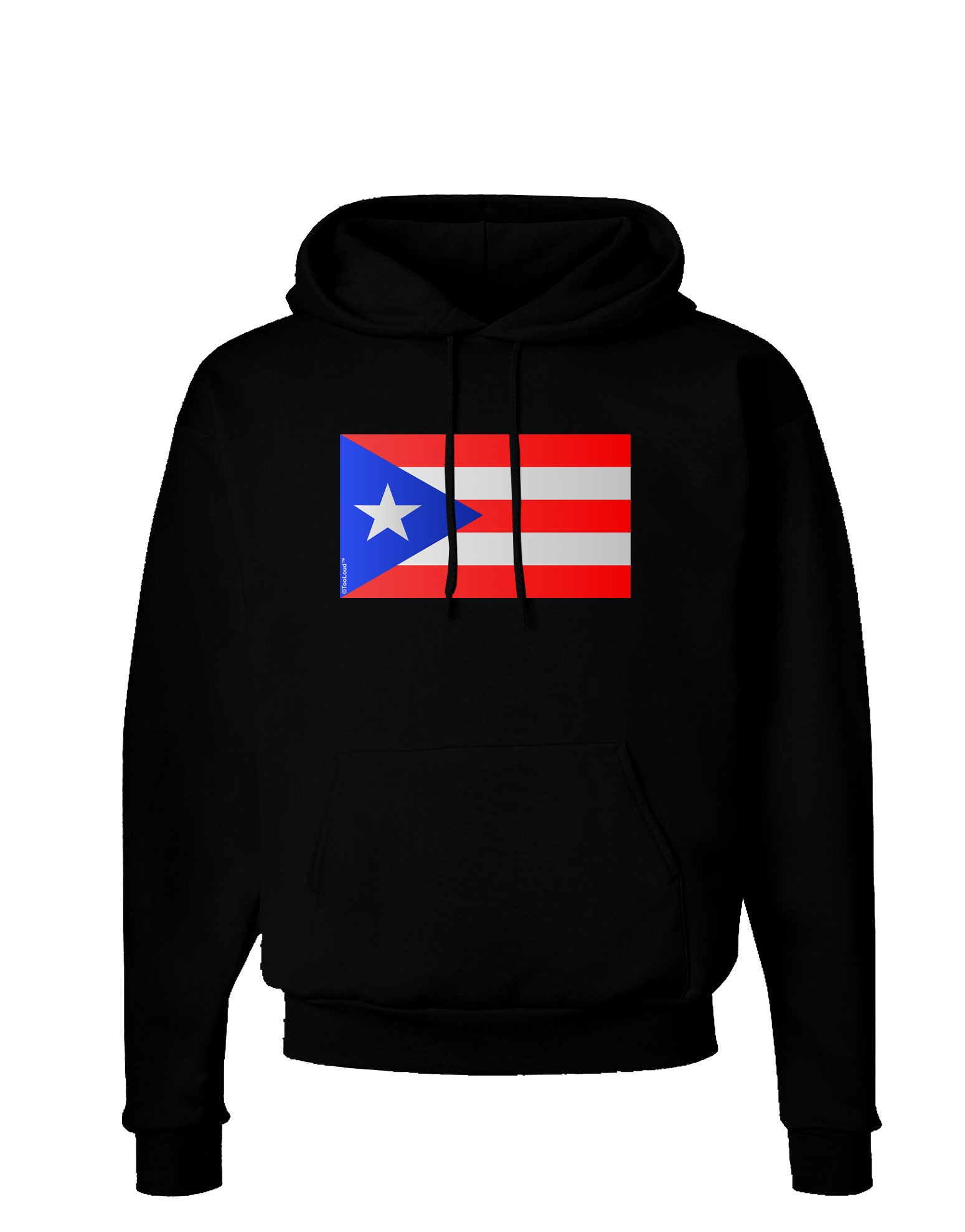 Puerto Rico Flag Dark Hoodie Sweatshirt-Hoodie-TooLoud-Black-Small-Davson Sales