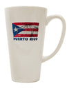 Puerto Rico Flag Inspired Conical Latte Coffee Mug - Crafted for Discerning Drinkware Enthusiasts-Conical Latte Mug-TooLoud-White-Davson Sales