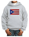 Puerto Rico Flag Youth Hoodie Pullover Sweatshirt-Youth Hoodie-TooLoud-Ash-XS-Davson Sales