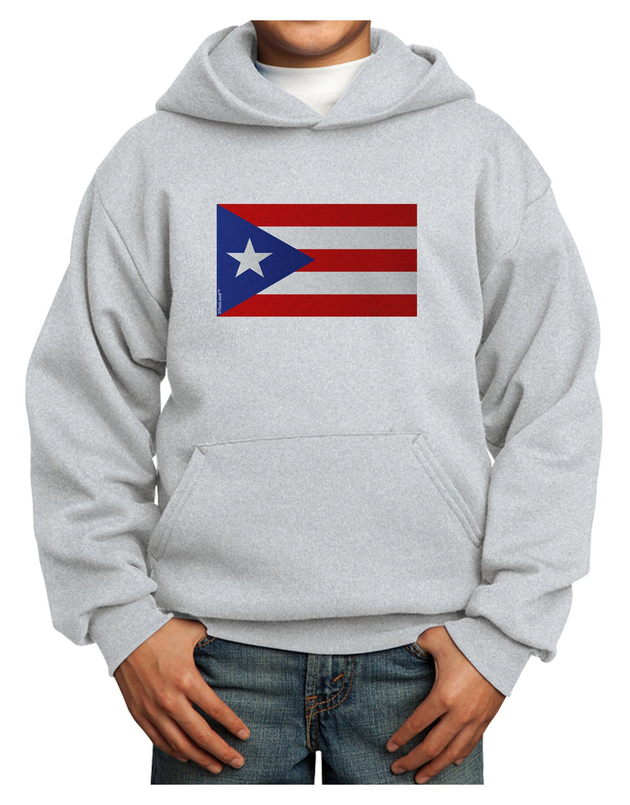 Puerto Rico Flag Youth Hoodie Pullover Sweatshirt-Youth Hoodie-TooLoud-White-XS-Davson Sales