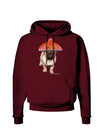 Pug Dog with Pink Sombrero Dark Hoodie Sweatshirt by TooLoud-Hoodie-TooLoud-Maroon-Small-Davson Sales